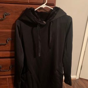 Athleta luxe triumph hoodie dress large petite